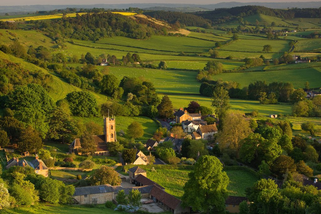 Somerset rural landscape.