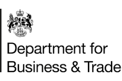 Department for Business and Trade logo