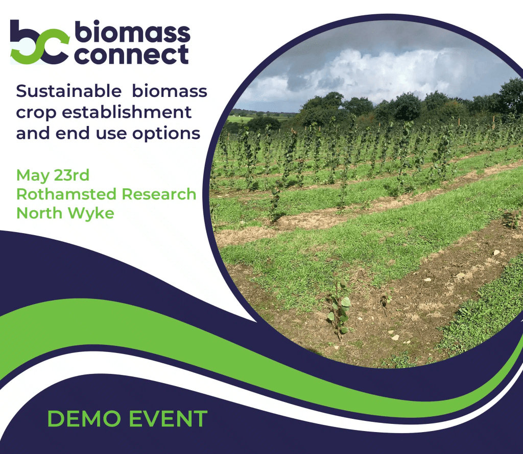 Flyer for biomass demo event at North Wyke