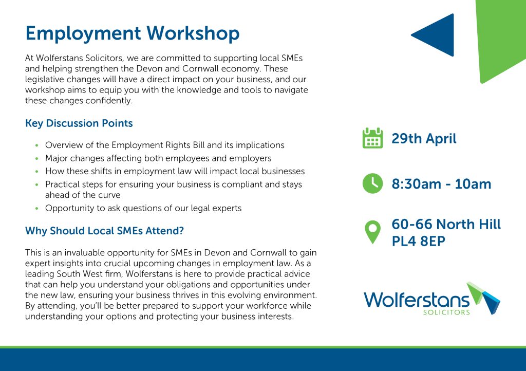 Employment workshop invite