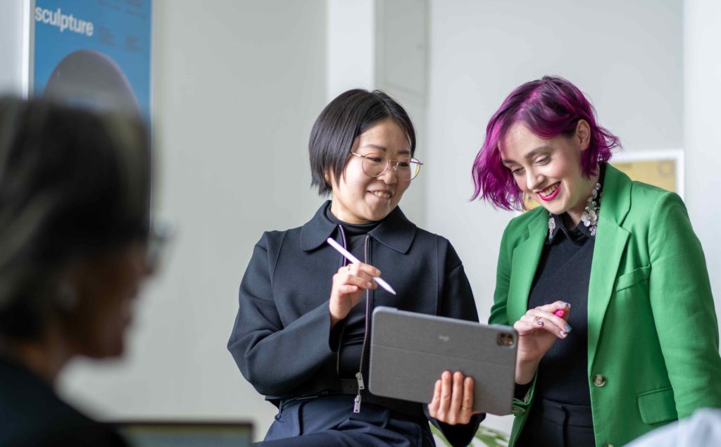 Picture of two professional women for Innovate UK awards