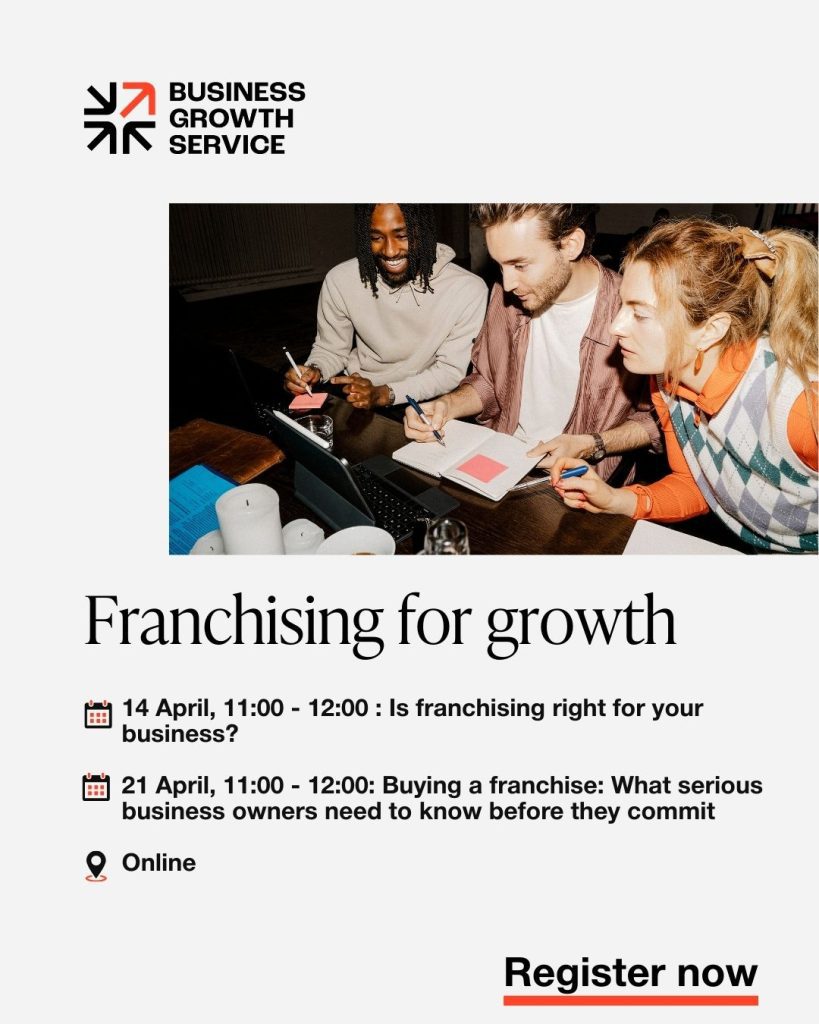 Banner for Business Growth Service franchising webinar